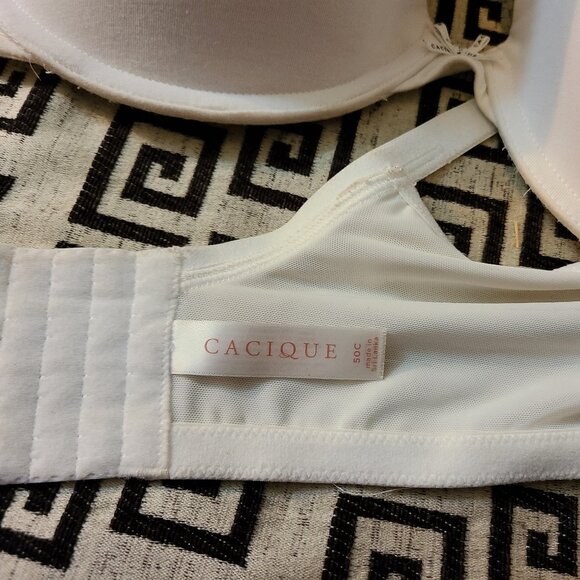 CACIQUE / Boost Plunge light cream bra / 50C - Picture 4 of 5